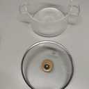 Le'raze Glass Cooking Pot with Lid - 1.6L(54oz) Heat Resistant Borosilicate Glass Cookware Stovetop Pot Set - Simmer Pot with Cover Safe for Soup, Milk, Baby Food Clear