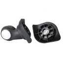 Zoofen Luggage Wheels Replacement Black Suitcase Wheels Replacement Suitcase Caster Wheels with 4 Screw Holes (Z138)