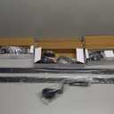 WINSOON 12FT Single Track Bypass Barn Door Hardware Double Doors Kit, Heavy Duty Sliding One Track Antique Roller for Cabinet Closet Fit Double 77" Wide Doors (J Shape Hanger)