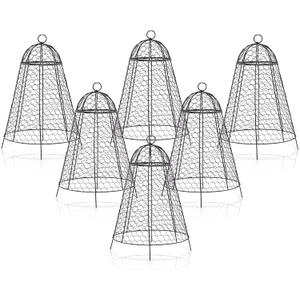 Boldworks Garden Cloches for Plants Chicken Wire Cages to Protect from Animals, Outdoor Extra Large Rustproof Thicker and Finer Mesh 12" x 20" Pack of 6