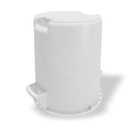 Winco 10 Gallon White Heavy-Duty Round Plastic Trash Can