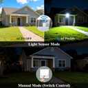 50W LED Flood Light, 7000LM 6500K LED Dusk to Dawn Security Light | IP67 Waterproof & Rugged, Automatic photocell & constant-on modes. Flicker-free, 6KV surge. 180 bracket for courtyard