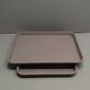 PetLike Boot Tray for Entryway Indoor, Pet Food Mat, 16.7 x 12.8 inch 2 Packs, Waterproof Shoe Tray for Indoor and Outdoor, Multi-Purpose Trays for Boots, Shoes, Pets, Garden (Tan)