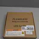 Raycare Flameless Candle with Remote Timer  5 Flickering Acrylic Battery Operated LED Pillar Candles with Embedded Star String for Christmas, Home Decor, and as a Gift(Grey)