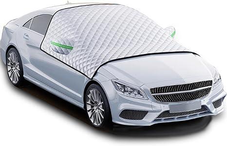 AiWi Space Larger Coving Winter Frost Guard Ice and Snow Windshield CoverComprehensive Windshield Protector with Soft, 5 Layers Durable Material, Easy Storage (S) for Sedans and Compact Hatchbacks