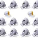 Safety 1st Adhesive Magnetic Cabinet Locks, Includes 12 Child Locks for Cabinets & Drawers, 2 Keys, White