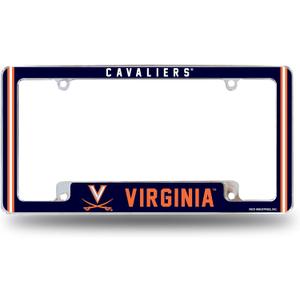 Rico Industries NCAA Virginia Cavaliers Alternate 12" x 6" Chrome All Over Automotive License Plate Frame for Car/Truck/SUV