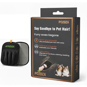 10 ADVANCED Tips to Eliminate Pet Hair - Pet Hair Removal Mitt for Dogs & Cats, Upgraded Electro-Grip Technology, 5-Finger Precision Reusable Pet Hair Remover Tool for Couch, Carpet, Car Seat