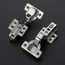 Ravinte 4 Pack 2 Pairs European Kitchen Cabinet Hinges Soft Close Insert Cabinet Door Hinges Heavy-Duty Frameless Adjustable Concealed Cabinet Cup Hinge