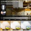 204 LED Under Cabinet Lights Wireless with Full Lighting,Rechargeable Closet Lights with Remote and Motion Sensor Indoor,Under Counter Light with CCT and Dimmable for Kitchen,Stair(5 Pack,23.6inch), 60cm-5 Pack