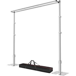 10x10ft Pipe and Drape Backdrop Stand, Double Crossbar, Heavy Duty Adjustable Background Frame with Metal Base for Parties Photography Wedding Photoshoot Decoration