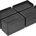 uxcell Furniture Risers 3 Inch, 4Pcs Rectangle Bed Risers Adjustable Couch Lifter for Extender for Bed Desk Sofa Table Lift Support Up to 1300Lbs, Black