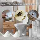 Ceramic Bird Toilet Bolt Covers Decorative Toilet Bolt Caps,Set of 2 Toilet Caps for Bottom of Toilet, Toilet Screw Cover Caps for Bolts Bathroom Decor Acessories, Easy Installation (White)