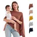 Momcozy Nursing Cover for Breastfeeding, Soft Privacy Poncho, Multi-Use Nursing Shawl, Portable Breast Feeding Covers for Women, Includes Laundry Bag (Rose Taupe) (One Size)