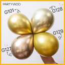 PartyWoo Gold Balloons 152pcs Different Sizes of 18 12 10 5 Inch Gold Balloon Arch Kit Garland for Birthday Wedding Anniversary Baby Shower Graduation Retirement Casino Party Decorations Gold-G101
