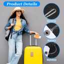 2 x 60 Pcs Clear Plastic Luggage Tag Loop Straps 5.9 Inch Tag Loops Transparent Name Tags Loop for Bag Tags ID Card Badge Holders