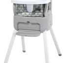 4 in 1 Portable Baby Highchair Convertible Highchair for Babies and Toddlers - Foldable Carry Small Box, High Chair, Infant Booster Seat, Dining Chair, Easy to Carry and Store (Grey)