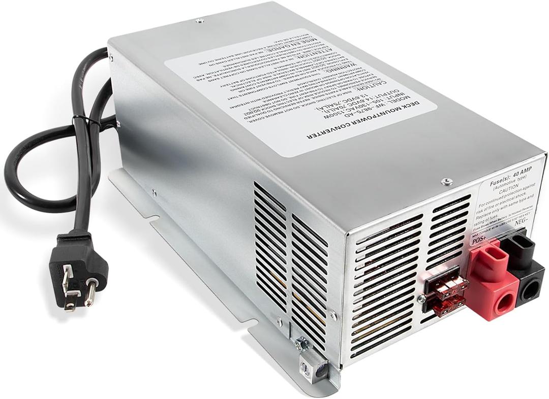 WF-9875 75 Amp Deck Mount RV Power Converter Charger, Replacement for RV Trailer Camper WF-9800 Series, WF-9875-AD-CB, WF-9875-MBA