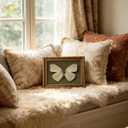 Vintage Gold Framed Butterfly Canvas Wall Art Sage Green Moth Painting Picture Wall Decor Retro Insect Poster Print Artwork for Living Room Bedroom Farmhouse Office Home Decoration, 24"L x 16"W