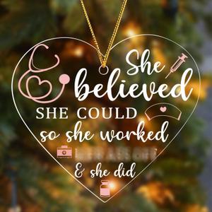 Nurse Gifts for Women Practitioner Gifts Nurse Ornament for School Graduation Gift Christmas Ornaments Birthday Gifts for Her