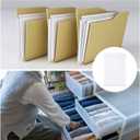 uxcell 45 Pcs Self Adhesive Index Card Pockets with Top Open, 3.5" x 5.1" Clear Plastic Labels Holders Card Holder for Libraries Organizing and Protecting Index Cards, Transparent