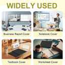 HOUYEE 200 Pack 16 Mil Poly Binding Covers,Sand Texture Binding Presentation Covers,8.5x11 Inches,Letter Size,Black,Square Corners,Un-Punched