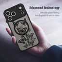 MOWIME Magnetic for iPhone 17 Pro Case, [Compatible with MagSafe] Cute Butterfly Pattern for Women Girls Shockproof Translucent Matte Protective Case for iPhone 17 Pro, Black