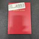 BookFactory Equipment Log Book - 168 Pages 5'' x 7'' Red Cover Section Sewn Hardbound (Made in USA)