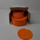 PULOTE 100PCS Orange Plastic Plates - Premium Hard Orange Plates Disposable Include 50pcs 10.25 Inch Orange Dinner, 50pcs 7.5 Inch Orange Dessert/Salad,Ideal for Party