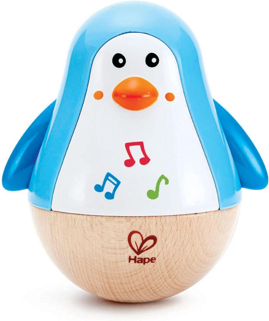 Hape Penguin Musical Wobbler | Colorful Wobbling Melody Penguin, Roly Poly Toy for Kids 6 Months+, Multicolor, 5'' x 2'' (E0331) (Blue) Hape Penguin Musical Wobbler | Colorful Wobbling Melody Penguin, Roly Poly Toy for Kids 6 Months+, Multicolor, 5'' x 2'' (E0331) (Blue)