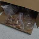 Layhit 24 Pcs Spherical Plastic Potion Bottles Ball Shape Round Bottles 3.4 oz Sand Art Jar with 5 Funnels Decorative container Candy Jar for Valentines Birthday DIY Crafts(Brown,Cork Stopper)