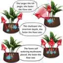 Famstar Plant Self Watering Globes Bulbs Planter Insert Automatic Plastic Watering Devices Plant Waterer Spikes for Indoor Outdoor,Self Irrigation System Lasts for One Week