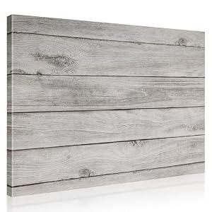QUEENLINK Magnetic Dry Erase Board - 24'' x 18'' Decorative Magnetic Board for Wall - White Board - Magnet Board Display Board - Gray Wood Plank