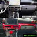 Dashboard Cover For Toyota Tacoma 2024 2025 2026 8&14Inch Display Interior Accessories Center Consoles ABS Frame Decor (Dark Red, Dashboard Cover)