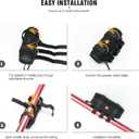 Portable Speaker Mount for Wireless Bluetooth Speakers with 7.5''-12.5'' Circumference, Waterproof Adjustable Strap Accessory Holder Fits UTV Golf Cart Bike or Boat Railing/Cross bar/Frame (Small)