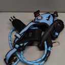 IVY&LANE No Pull Dog Harness for Medium Dogs, Dog Vest Harness with Leash, Safety Belt and Storage Strap, Fully Adjustable, 360 Reflective Strip, Soft Handle (Blue, M)