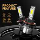 / Bulbs 6500K Cool White 60000LM 900% Brighter, Plug and Play IP68 Waterproof Off-Road Lights, Pack of 2