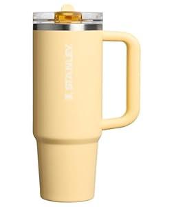 STANLEY Quencher ProTour Flip Straw Tumbler with Leakproof Lid 30 oz | Built-In Straw and Handle | Cup Holder Compatible for Travel | Insulated Stainless Steel Cup | BPA-Free | Butter Gloss
