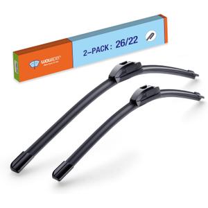 OE Quality Windshield Wiper Blades - 26 and 22 inch (Set of 2), Metal Base for 300% Replacement for Honda Odyssey 22-05 /Honda Civic Sedan 14-06 /Lexus RX330 RX350 RX400H RX450H 15-04