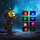 SFOUR Astronaut Galaxy Projector Night LightLights for Bedroom,Kids Room Decor Aesthetic, Adjustable Head Angle,Gift for Kids Adults Home Party Ceiling DecorChristmas Gift (Black)