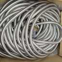 SPECILITE 304 Stainless Steel Garden Hose 100ft, No Kink with Swivel Handle, Lightweight Metal Water Hose with Brass Adjustable Nozzle for Yard Watering, Car Washing, Lawn Care