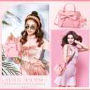 Abbylike Cute Purses for Women Mother Day Gift Leather Crossbody Bag with Bow Handbags with Adjustable Shoulder Strap