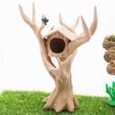 Jumping Spider Tree, Spider Hiding Cave, Tree-Shaped Climbing Toy & Cave, 3D Printed Decorative Accessory for Jumping Spiders, Wolf Spiders, Mantises & Small Arboreal Animals (Wood Color)