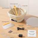 Heating Banneton Bread Proofing Basket, SMOOTHARMOR Electric Silicone Sourdough Starter Kit, 2L Foldable Thermostatic Sourdough Bread Baking Supplies, Timer & 6 Temp Settings, Dishwasher Safe, 7 Tools