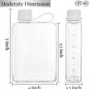 ZAVOOS 2 Pack Portable Flat Water Bottle, 17 Oz BPA Free Plastic Drinking Bottles for Travel, Leakproof Slim Flask for Outdoor Sports Fitness Camping, Fits Purse Pocket