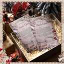 2 x 20 Set Christmas Official Letter Set Letter from Santa Claus Includes Envelope and Stickers Personalized for Kids from Santa Xmas Party Favors Gifts Kits Xmas Greetings Cards(Brown,Vintage)