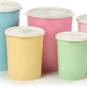 Tupperware Heritage Collection 10 Piece Nested Canister Set in Vintage Colors, Dishwasher Safe and BPA Free (5 Containers, 5 Lids)