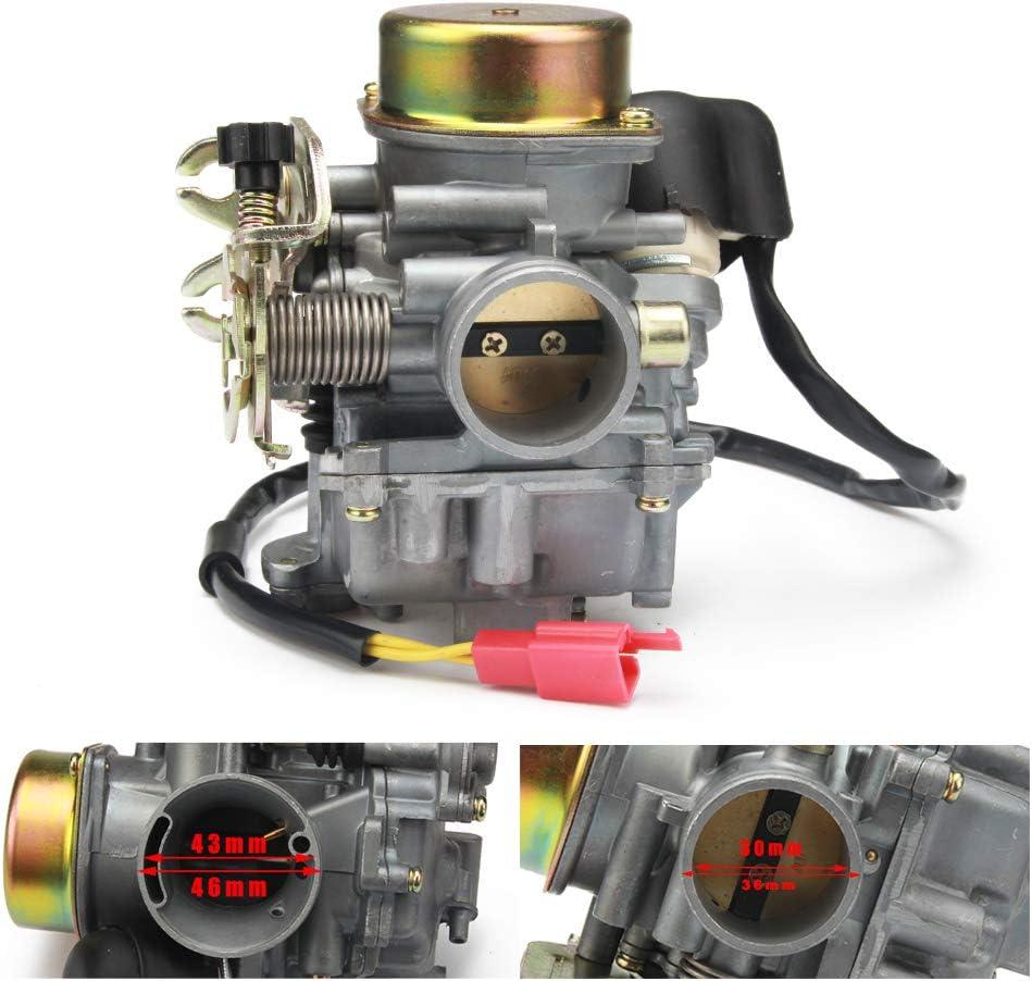JFG RACING CVK 30mm CVK30 Carb Carburetor Moped Motor Motorcycle ATV Scooter with GY6 150CC-250CC 200CC Engine