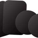 Mount Metal Plate with Adhesive for Magnetic Cradle-Less Mount by WixGear - X4 Pack 2 Rectangle and 2 Round (Compatible with Magnetic mounts) (Black)