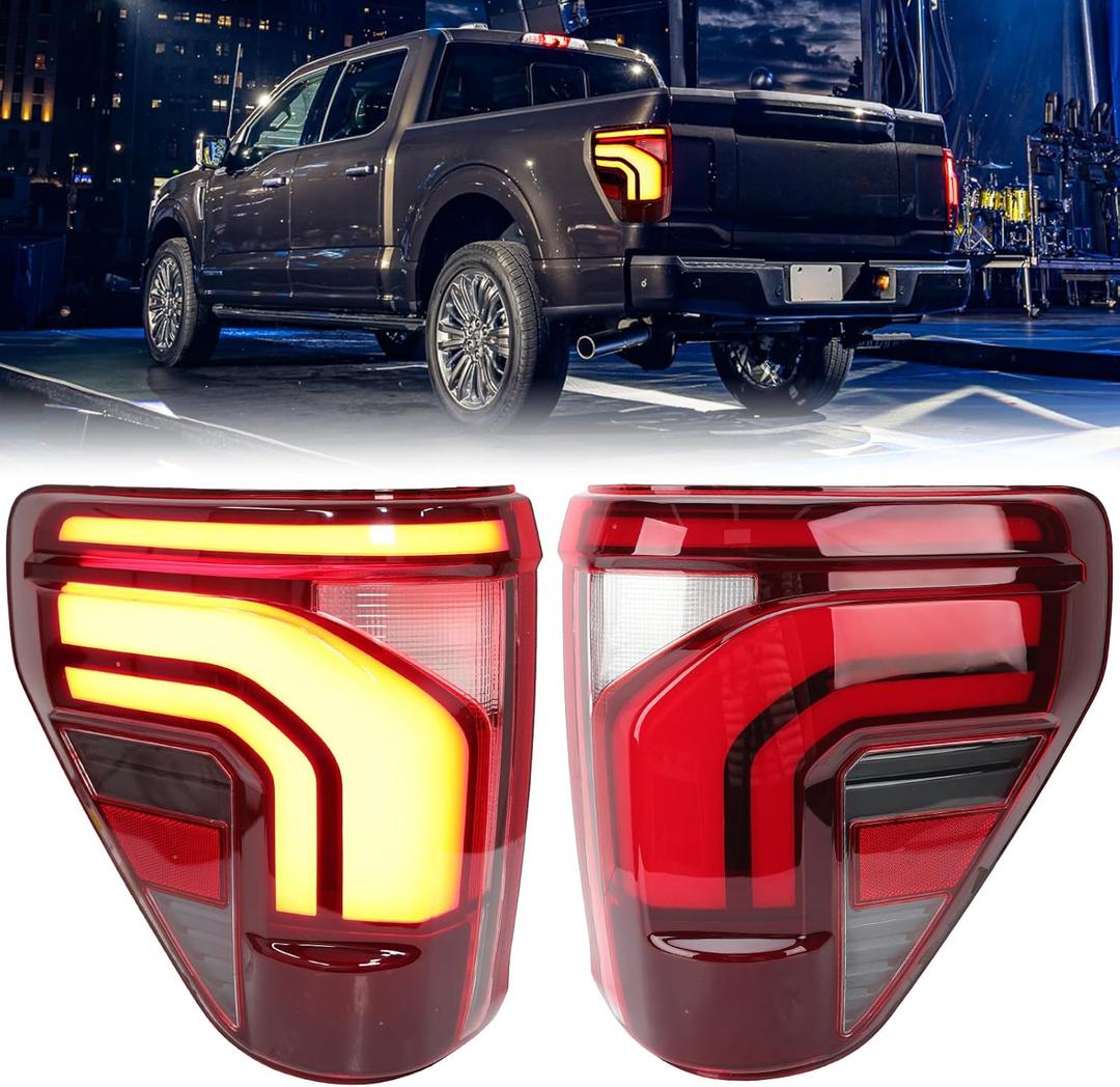 LED Tail Light Light Compatible with Ford F150 2021 2022 2023 W/Blind Spot (Module NOT Included) ML3Z13405C ML3Z13404C Driver Passenger Side